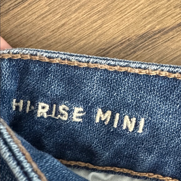 American Eagle Outfitters Blue Distressed Mini Skirt - Picture 5 of 5